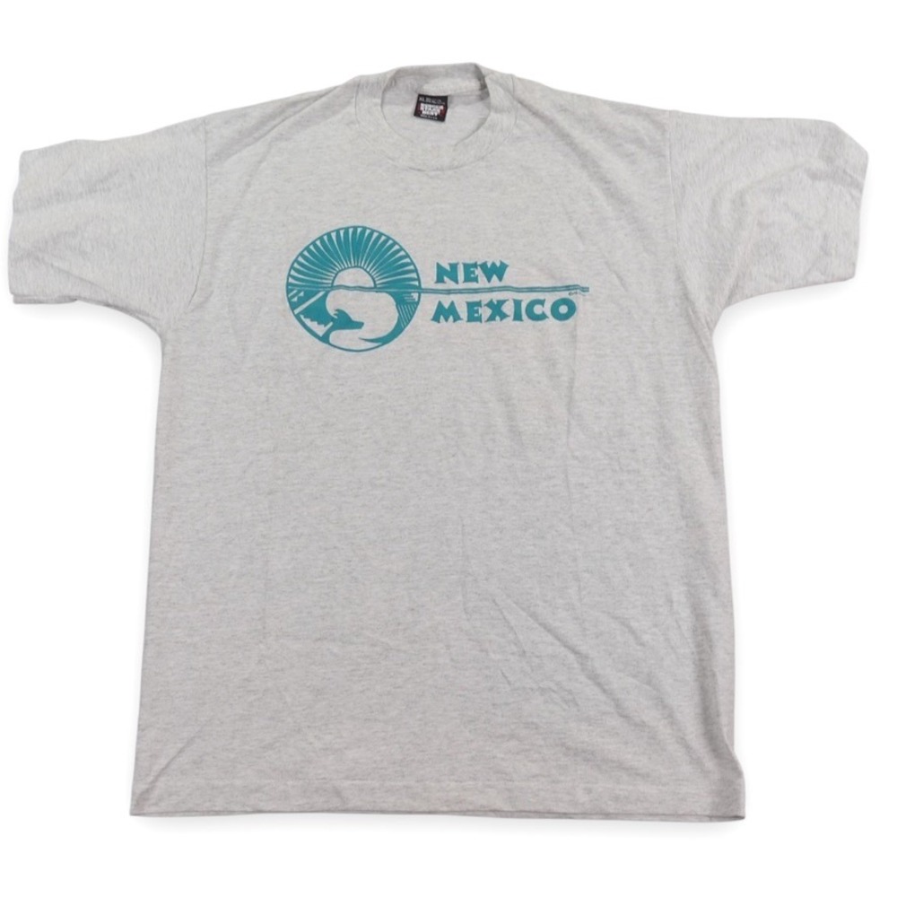VTG Screen Stars Best New Mexico Zia Sun T-Shirt‎ Mens XL Gray USA 90s Southwest